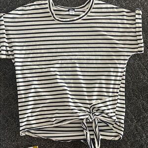 Maternity Striped Navy and White Women's Top